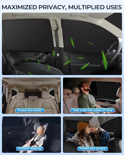 Image of for Honda HR-V 2016-2022 Car Window Shades, 6pcs Privacy Sun Shade Set for Front Windshield Side and Rear Windows, Full Window Covers Keeps Vehicle Cool for Camping Napping