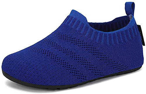 SAGUARO Kinder Hausschuhe Mädchen Jungen Barfußschuhe Leicht rutschfest Kleinkinder Lauflernschuhe Weich Flexibel Badeschuhe für Frühling Sommer, Azurblau 32/33 EU