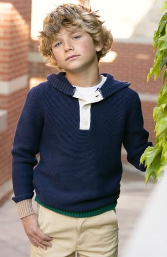 Image of Hope & Henry Boys' Hooded Pullover Sweater