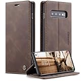 【Portefeuille】La Étui Samsung Galaxy S10 vient avec 2 emplacements pour cartes et 1 poche pour l'argent pour un rangement pratique de de la carte de crédit，la pièce d'identité et de l'argent.Un verrou aimant intégré garantit que votre téléphone et vos cartes sont rangés en toute sécurité.