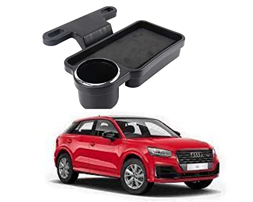 Image of Oshotto (FT-04) Foldable Car Auto Headrest Rear Back Seat Table Drink Food Cup Tray Holder Compatible with Audi Q2