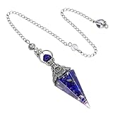  KERALI Pendentif Pointe Hexagonale - Colliers Design Pendule Femme  Pendentif Cône De Colonne Hexagonale  Coloré Et Colliers Pour Femmes, Accessoire De Décoration Intérieure Vibrante