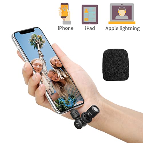Saramonic SmartMic DI ミニ iphone14/ipad マイク 全指向性、180°回転可能、耐衝撃、ポータブル、IOSデバイスなどに対応。ホワイトノイズ低減 簡単で綺麗な集音 会議等/ライブ配信/会議録音/カラオケ/撮影/YouTube動画/インタビュー/自撮り撮影 VLOG対応 lightningコネクタ スマホ 超小型コンデンサーマイク [並行輸入品]
