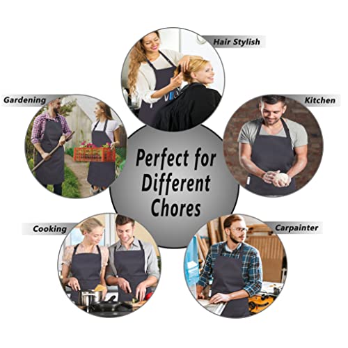 Ruvanti Bundle Of 12-Pack Cloth Napkins (18X18 Inch) With Matching Woman Apron 2-Pack Adjustable Apron With Pockets. 100% Cotton - Soft, Washable Kitchen Linen For Dinner, Wedding & Cocktail Parties #TOP3