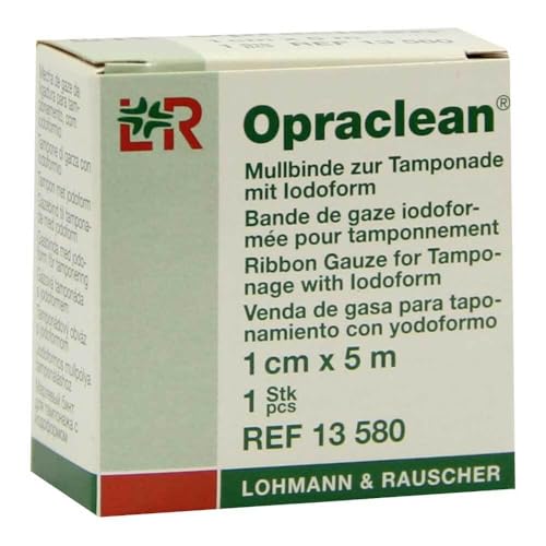 OPRACLEAN Mullbinde z.Tampon.m.Jodoform 1 cmx5 m 1 St