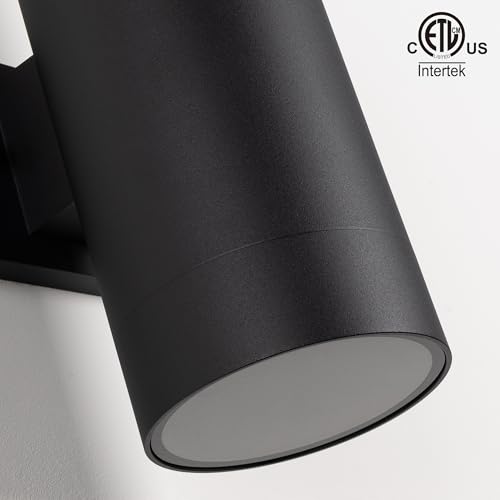 Image of mirrea 14 inch Modern Outdoor Porch Light in 2 Lights, Matte Black, 1 Pack