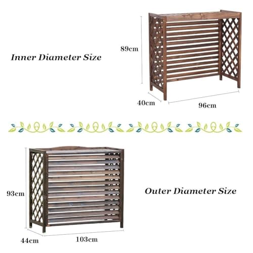 Support de fleurs pour climatiseur autonome en bois cache-radiateur - 8
