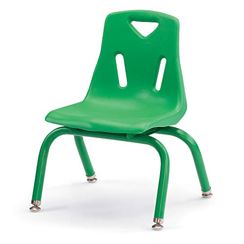 Image of Berries Jonti-Craft 8120JC1119 Stacking Chair with Powder-Coated Legs, 10 inch Height, Green