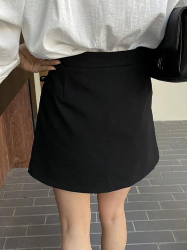 Women's Flowy Trendy Skirt Solid Color Wrap Skirt4