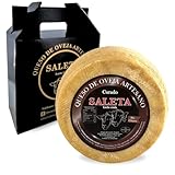 SALETA® Queso Curado Entero de oveja Gourmet (1,2 Kg) | Elaboracion Artesana Tipo Queso manchego | Quesos de leche de oveja | Caja Gourmet para regalar