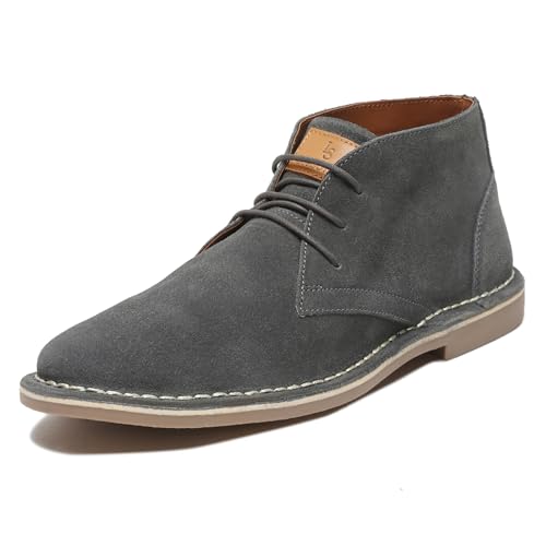Image of LOUIS STITCH Suede Leather Chukka Boot for Men | High Ankle Casual Office & Trekking Shoes | Hiking Boot | Stitch Down Desert LSSD