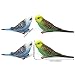 Honbay 4PCS Cute Mini Artificial Parakeet Bird Figurines Miniature Ornaments for Fairy Garden, Cake Decorations and More
