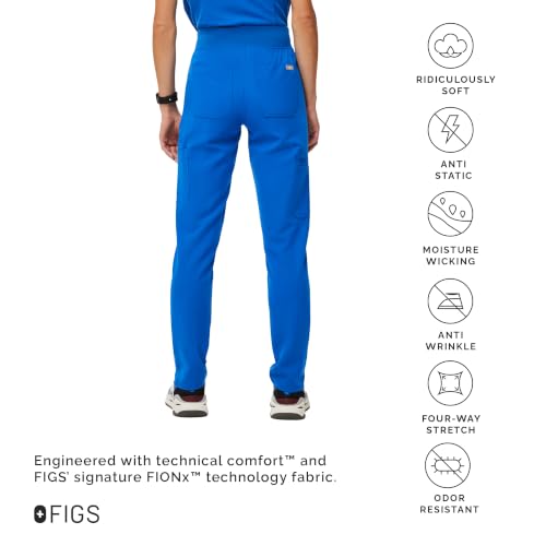 Image of FIGS YOLA High Waisted Skinny Scrub Pants for Women - 11 Pockets, 4-Way Stretch, Yoga Waistband