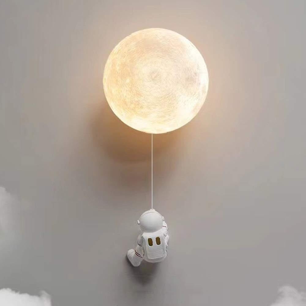 Apliques de Pared Modernos LED con Forma de Luna para Habitación Infantil Guardería Lámpara de Pared Nórdica para Niños Dormitorio Mesita de Noche Habitación de Niña O Niño Pasillo U Oficina