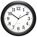Caysie 12 Inch Sealed Indoor Outdoor Waterproof Wall Clock, Dustproof Silent Non-Ticking Battery Operated Quality Quartz Round Clock, Wall Decorative for Patio, Pool, Bathroom (Black)