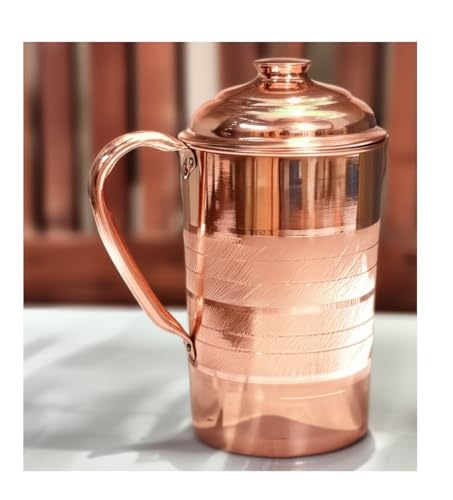 Universal Hub® Wasserkaraffe, Wasserkrug aus reinem Kupfer, Krug mit Deckel, Kupferbecher, Ayurveda-Kupferkrug, Wasserkrug, Moscow Mule, Kupferbecher, Trinkgeschirr, Glas, Kupferkrug, Trinkflasche Universal Hub® Wasserkaraffe, Wasserkrug aus reinem Kupfer, Krug mit Deckel, Kupferbecher, Ayurveda-Kupferkrug, Wasserkrug, Moscow Mule, Kupferbecher, Trinkgeschirr, Glas, Kupferkrug, Trinkflasche