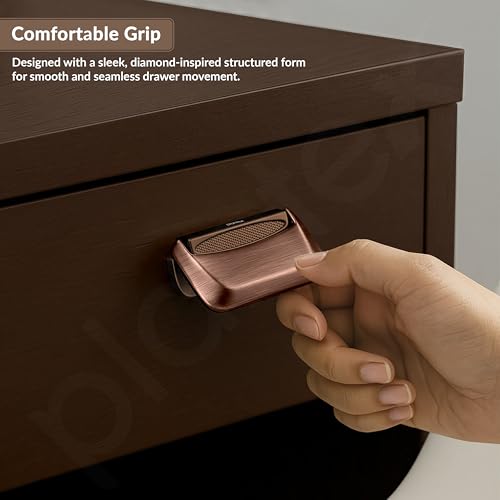 Image of Plantex Drawer Kadi /3 Inch Chest Handle for Drawer /Rectangular Cabinet Kadi /Pull-Push Kadi for Home /Office Drawer - Pack of 1 (DTK-295, Rose Gold)