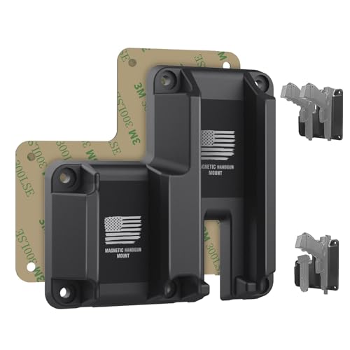 TRIGZONE N40 Pro Magnetic Gun Mount & Magazine Holder, Enhanced Holding Strength, Secure Pistol Storage for Vehicle, Home, Bedside, Desk & Safe