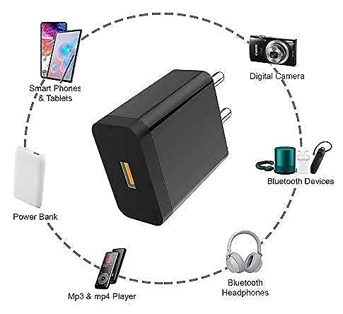 Image of Original Mi 2A Fast Charger USB-A Power Adapter - Phone Wall Charger Compatible with Android, Galaxy, Xiaomi Redmi, Headphones, Bluetooth Devices (MI Adapter)