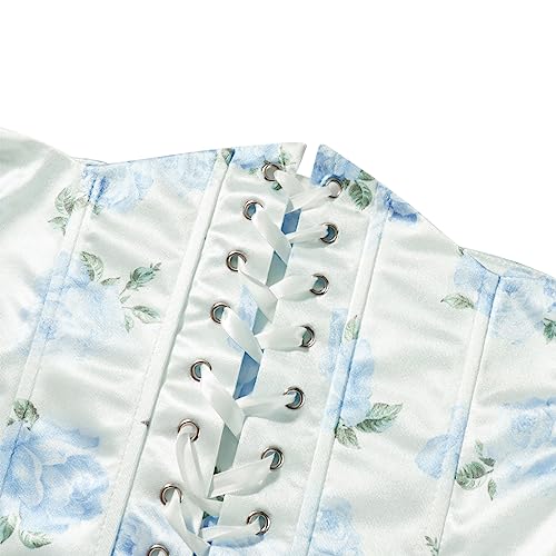 Corset Belt for Women Lace Up Wide Waist Fishbone Underbust Pirate Belts Cincher Waspie Halloween Costumes4