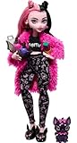 Monster High Doll, Draculaura Creepover Party Set with Pet Bat Count Fabulous, Sleepover Clothes & Accessories
