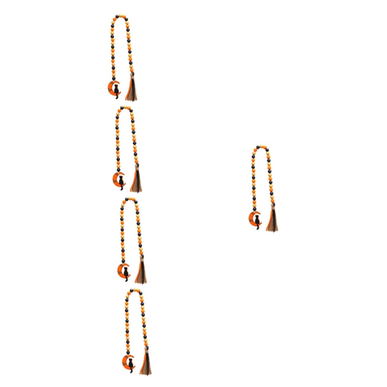 Guirnalda de cuentas de madera de Halloween PRETYZOOM de 5 piezas para decoración colgante