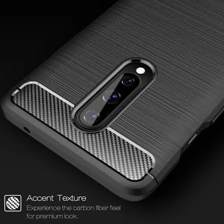 Image of Hybrid Carbon Fiber Back Case for OnePlus 8 (Black)