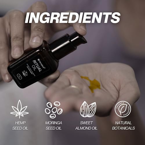 Image of Ritual Oil 30 Ml | Lightweight & 100% Plant Based With Organic Hemp For Daily Face Care | Helps Reducing Inflammation, Minimizes Fine Lines, Rejuvinating, Brightening & Provides Glow | Source Of Vitamin E Oil For Women /Men