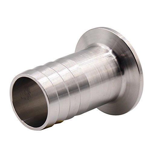 Dernord 1.5" Tri Clamp To 1.25" Hose Barbed Adapter Sus304 Sanitary Hose Pipe Fitting (1.25 Inch Barb Hose) #TOP1