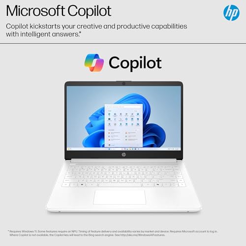 Image of HP 14 inch Ultra-Light Laptop for Student & Home (1-Year Office 365, Intel Celeron N4500, 4GB RAM, 64GB eMMC + 128GB SD Card), 12-Hr Long Battery Life, Webcam, Wi-Fi 6, Fast Charge, Win 11 Home in S