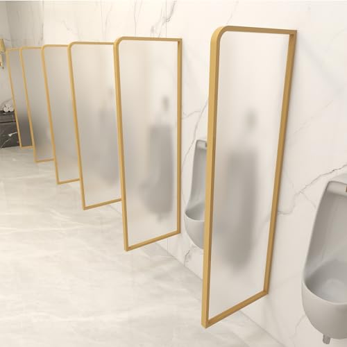 Mampara divisoria dorada premium de pared para urinarios de diseño 3