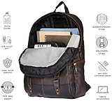 Gear Classic Anti Theft Faux Leather 18 inch 48 cms Brown Laptop Backpack (LBPCLSLTH0201)