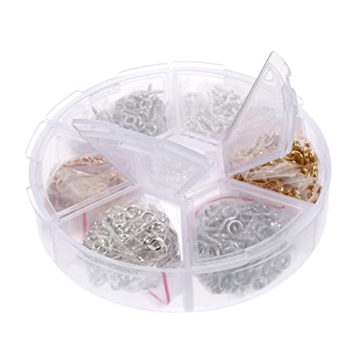 NULYLU 750pcs Jewelry Eyelet Screw Eye Pin Screws Kit for DIY for DIY Jewelry Making Projects