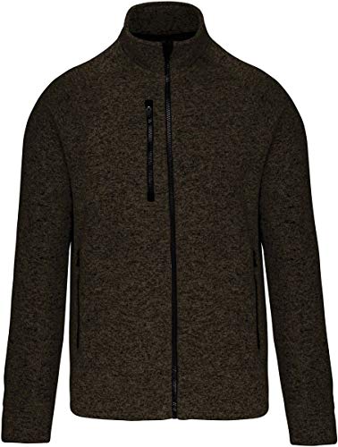 Veste zippée chinée Homme Kariban K9106 en maille brossée