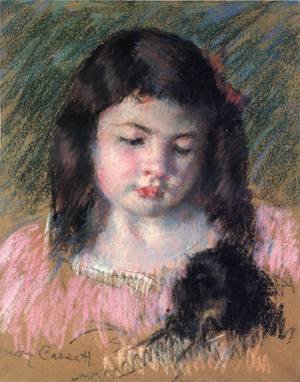 Peinture à l'huile Bust de Francoise par Mary Cassatt, idéal pour sublimer votre salon