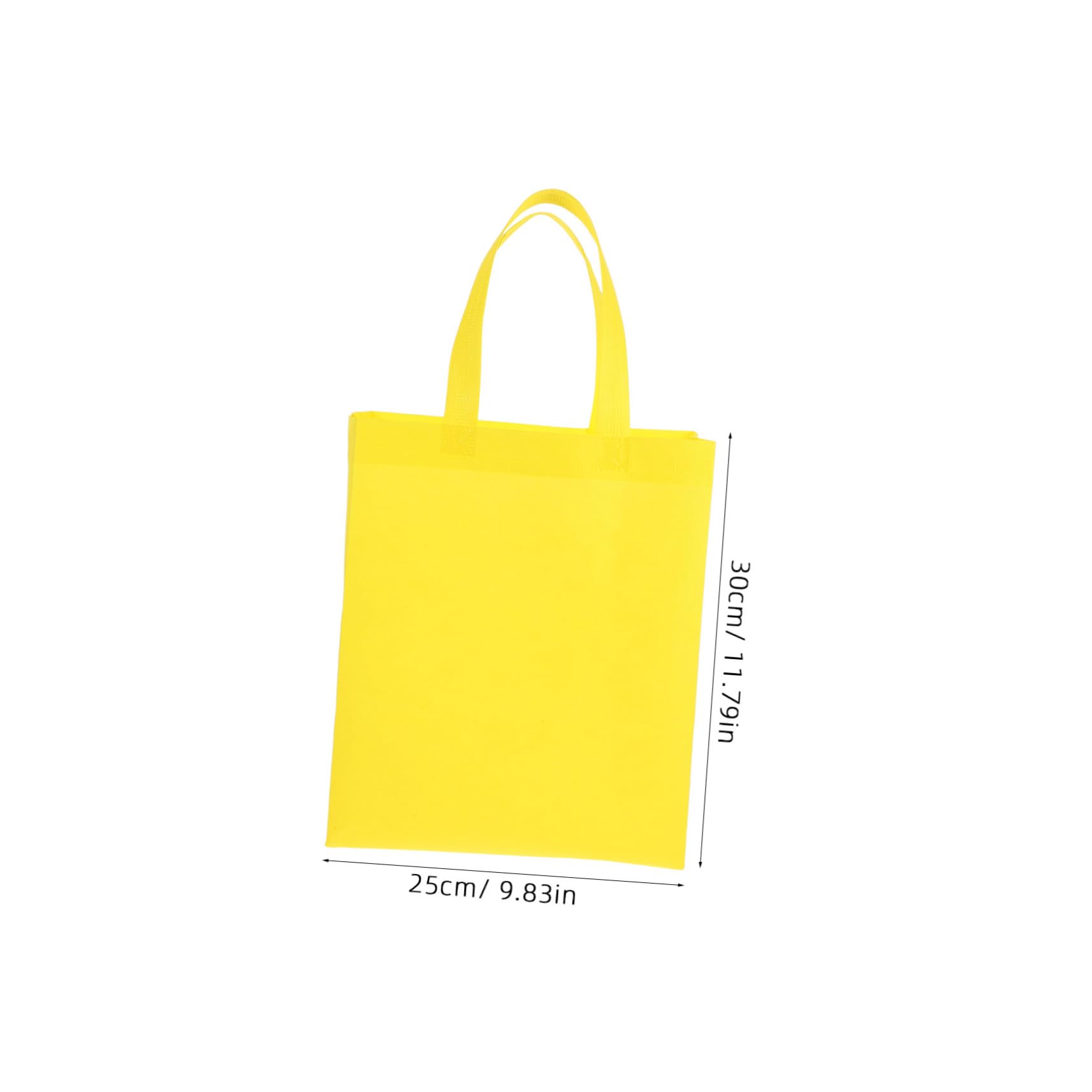 Gelbe Wiederverwendbare Non Woven Tragetaschen Robuste Einkaufstaschen mit Praktischem Griff Faltbare und Partytaschen für Damen und Familien