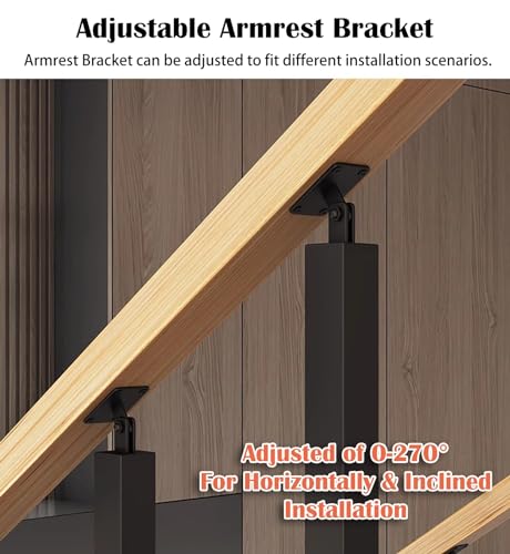 Balustre réglable en métal pour escalier intérieur avec vis de montage latéral