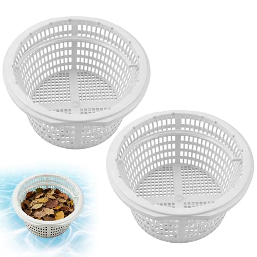 XPJBKC Panier Skimmer Piscine 19 cm, Lot de 2 Réutilisable Panier Piscine Skimmer avec Poignée,...