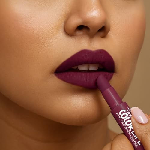 Image of TEEN.TEEN Color Life Nontransfer Crayon Lipstick | Matte Finish with Built-in Primer | Waterproof & Long Lasting Lip Color | Smudge-Proof, Fade-Resistant Formula | Rust-Red, 2gm