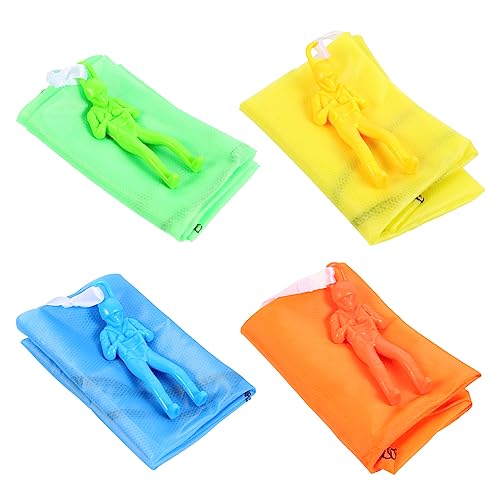 BRIGHTFUFU Boys and Girls's Airplane Parachute Toys 6 Pieces Hand-Throw Soldier Parachute Outdoor Toys for Boys Girls Simulation Games Random Style