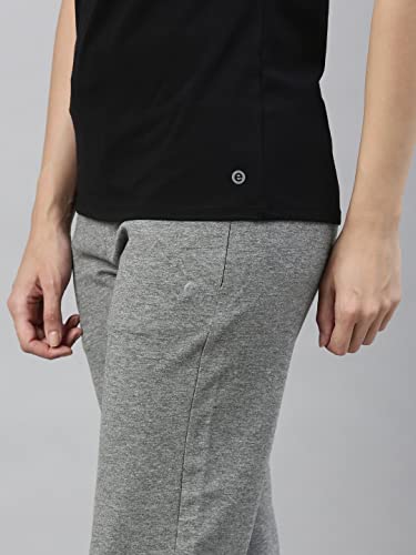 Image of Enamor Short Sleeve Regular Length Pull On Basic V Neck T-Shirt for Women - Slim Fit, Soft and Breathable Stretch Cotton - E067