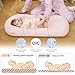 Lucakuins Baby Lounger, Bionic Design Baby Lounger for Newborn 0-24 Months, Soft Organic Cotton Breathable Lounger for Infants (Pink Newborn Lounger)
