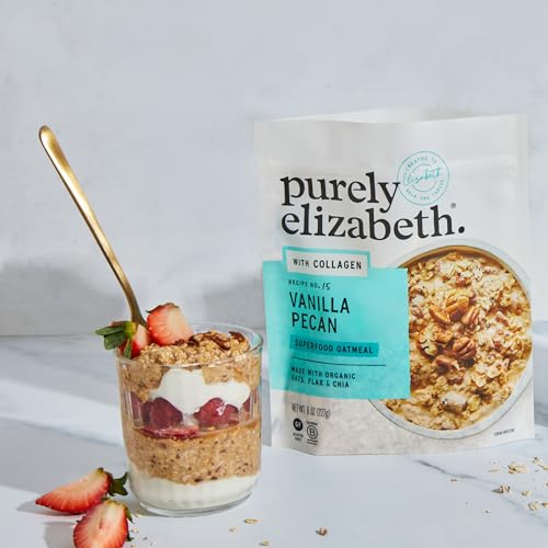 Image of Purely Elizabeth, Oat Pouch Collagen Vanilla Pecan, 8 Ounce