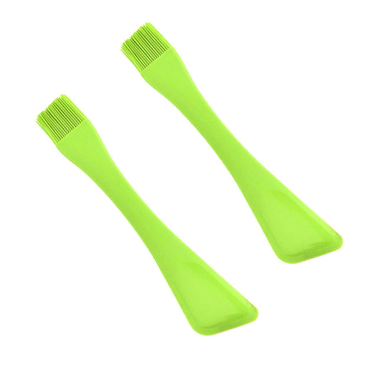 Mipcase 2pcs Kitchen Silicone Brush Spatula Dual Baking Tool Non-stick Oil Brush Spatula for Home Cooking Easy to Color