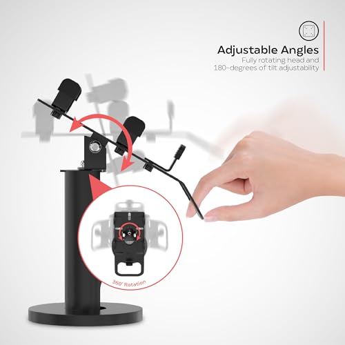 Image of CTA Digital Universal Credit Card Reader Stand - Reader Terminal Stand for Verifone, Ingenico & Pax POS Stations - Bolt Down or Adhesive Anti-Theft Security - Easy Install