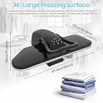 36" Large Steam Iron Press with LED Touch Screen, Professional Iron Press Machine Steam Press with 5 Fabric Settings & Steam Burst Function for Home Business (Black) - Image 2