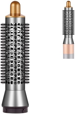 Small Round Volumizing Brush for Dyson Airwrap Attachments Bigger Round Brush Attachment for Dyson Air Wrap Styler, Fluff up and Volumize for Styling (Gold)