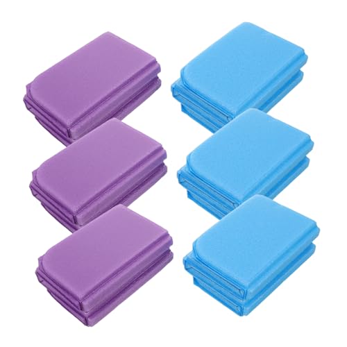 Kisangel Cojín Plegable para Exteriores Asiento de Xpe para Senderismo Camping y Estadio Barrera contra Humedad Azul y Púrpura