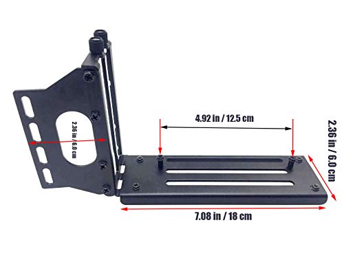 Staffa di supporto per scheda grafica verticale, scheda grafica PCI- E 3.0 16X, kit di supporto per scheda video con cavo riser (set completo)