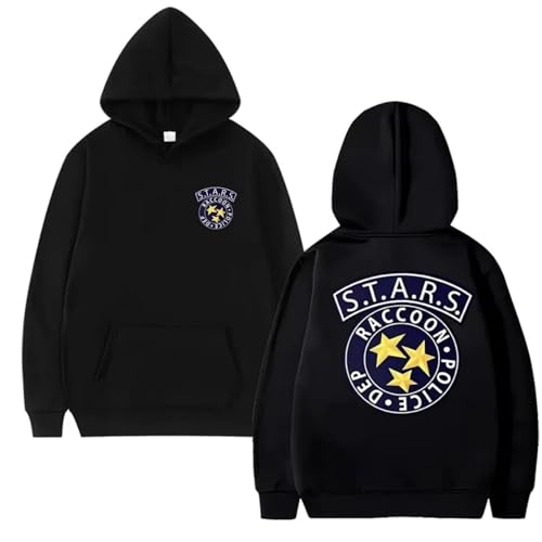 NXKAFAH Nueva Sudadera con Capucha gráfica Resident Evil Limitada para Hombre y Mujer, Moda Harajuku Y2k, Sudadera Unisex Informal de Polar de Manga Larga.